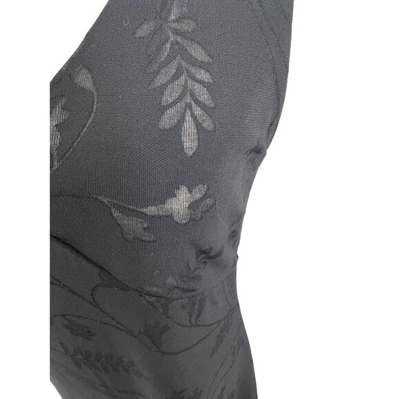 Ann Taylor LOFT Dress Women’s 6 Black Floral A-Line - Picture 3 of 4